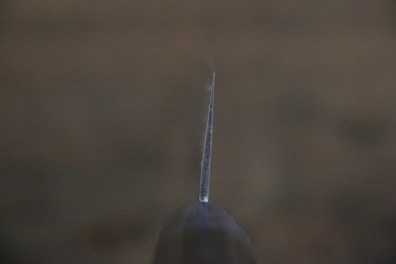 堺 孝行 45層 ダマスカス 鎚目 牛刀包丁 240mm 銀漆塗り柄  鞘付き - 清助刃物