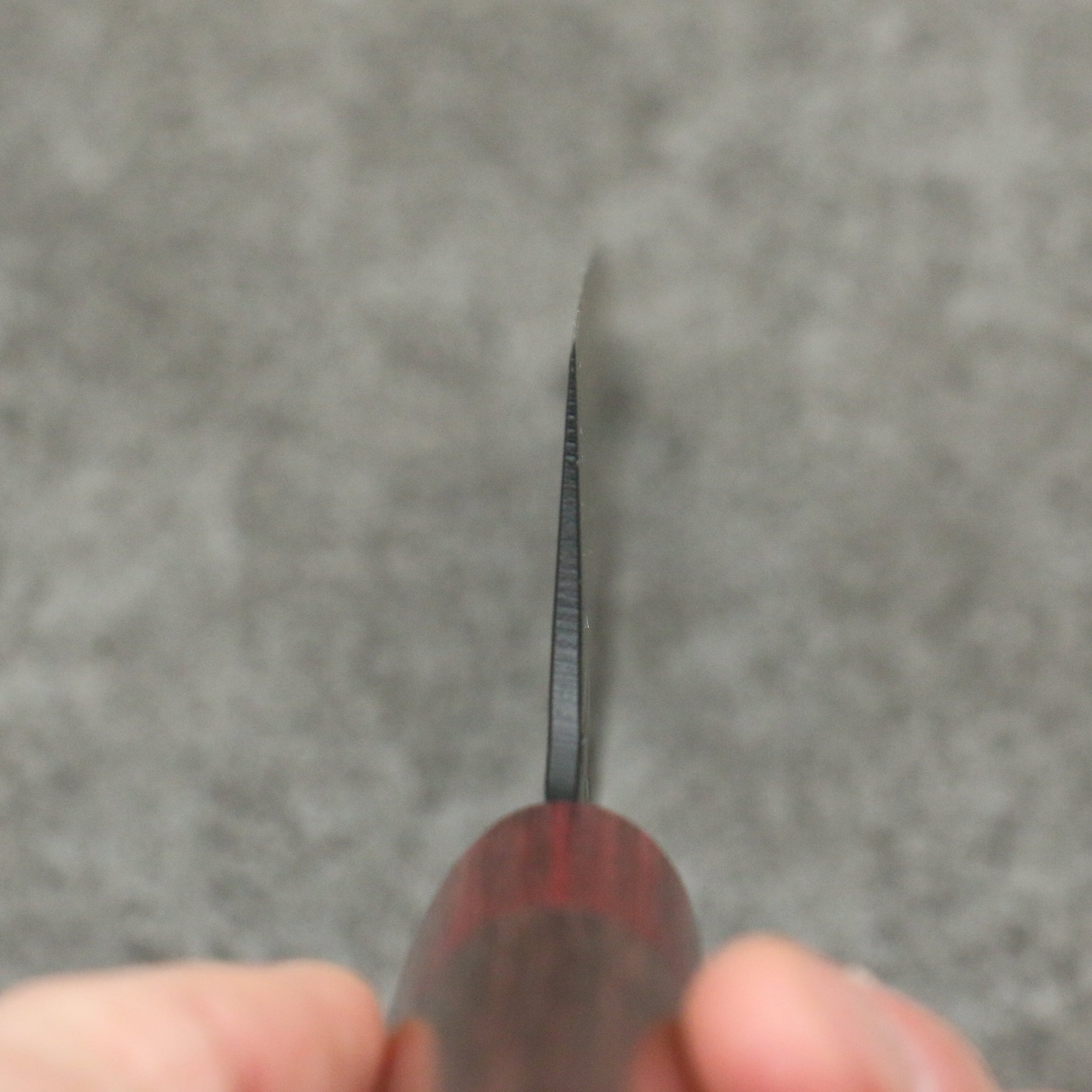 堺 孝行 黒影 V金10号 鎚目 テフロン加工 切付三徳包丁 160mm 紫檀柄 - 清助刃物