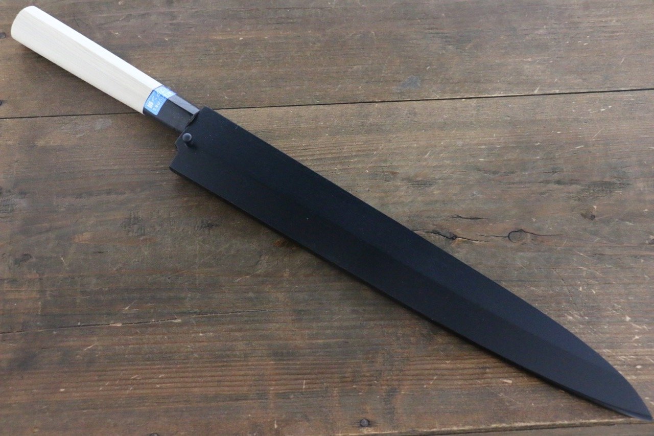 黒塗り鞘 柳刃包丁用  黒合板ピン付き 300mm - 清助刃物