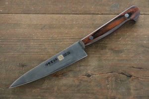 伊勢屋 モリブデン鋼（MOL） ペティーナイフ 和包丁 120mm マホガニー柄 - 清助刃物