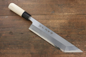 堺 孝行 白ニ鋼 うなぎ切 和包丁 240mm 朴柄 - 清助刃物
