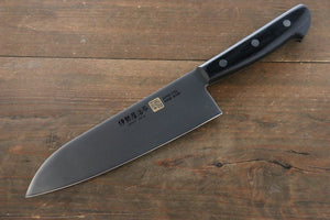 伊勢屋 モリブデン鋼（MOL） 三徳包丁 和包丁 180mm 黒合板柄 - 清助刃物