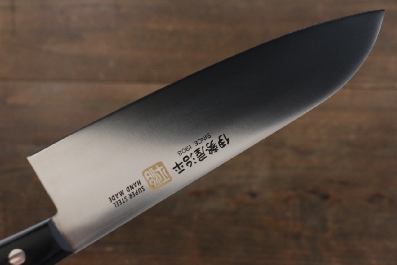 Iseya Molybdenum Steel petty Knife 150mm & Santoku Knife 180mm with Black Packer wood Handle Set - 清助刃物