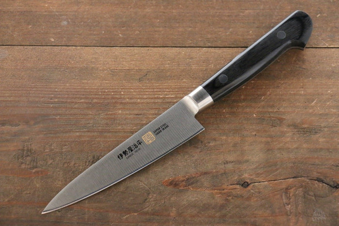伊勢屋 モリブデン鋼（MOL） ペティーナイフ 和包丁 120mm 黒合板柄