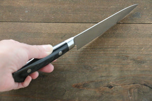 伊勢屋 モリブデン鋼（MOL） ペティーナイフ 和包丁 120mm 黒合板柄 - 清助刃物