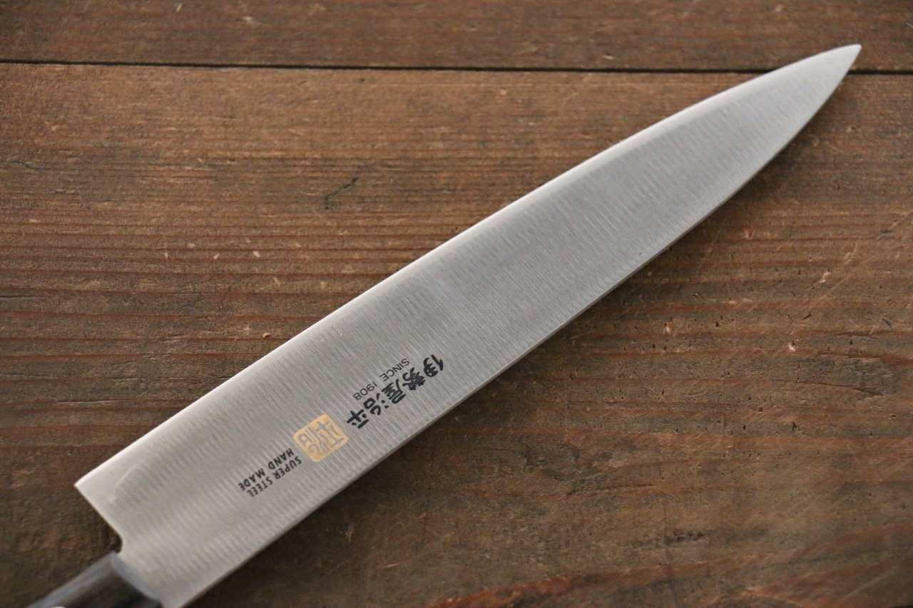Iseya Molybdenum Steel petty Knife 150mm & Santoku Knife 180mm with Black Packer wood Handle Set - 清助刃物