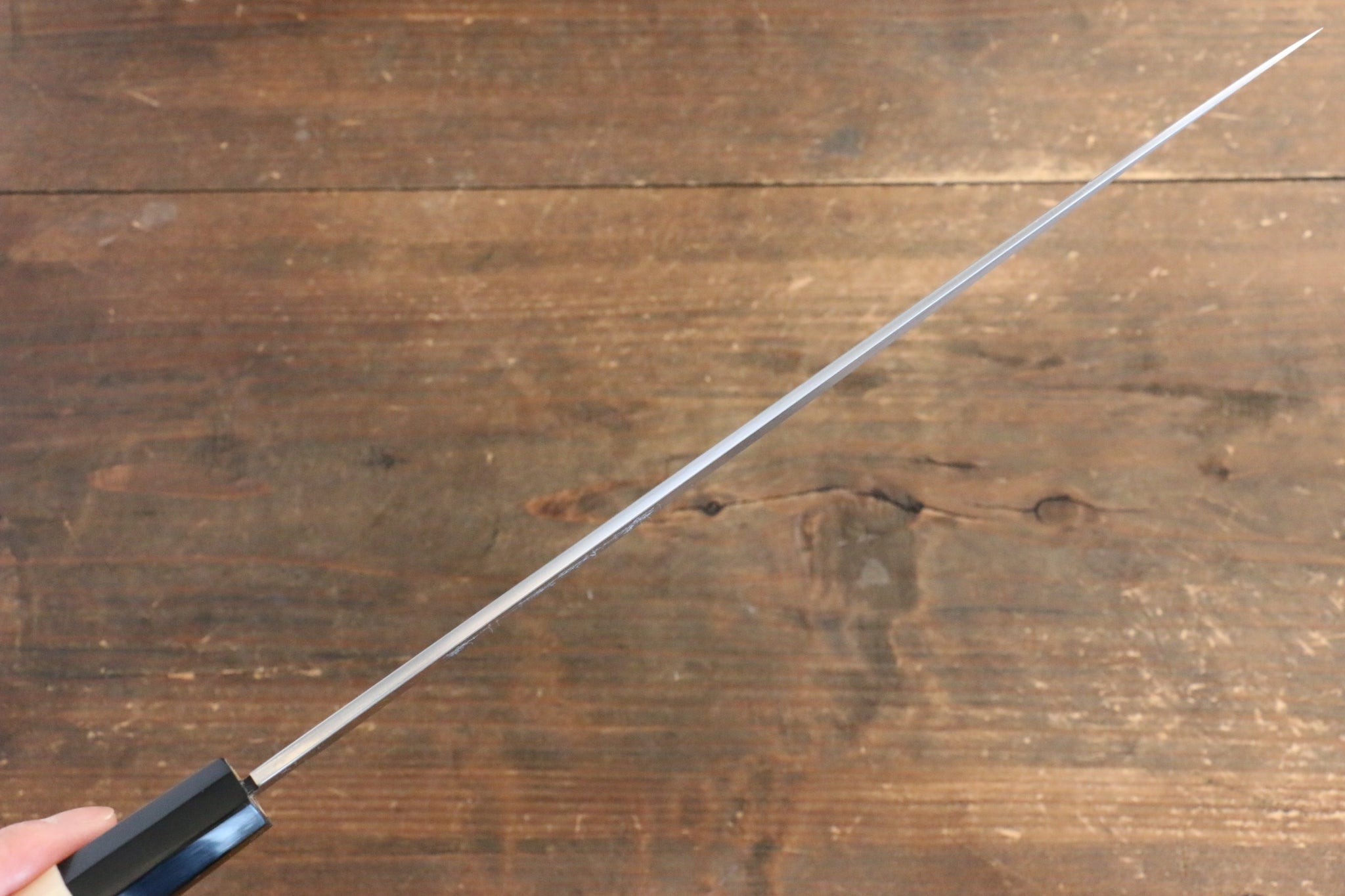 堺 孝行 シェフシリーズ 銀三鋼 ふぐ引き包丁  270mm 朴柄 - 清助刃物