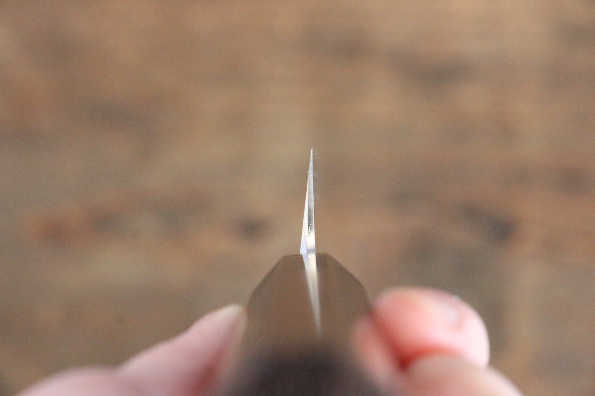 堺 孝行 本焼 白ニ鋼 バラン切り包丁  120mm ウェンジ柄 鞘付き - 清助刃物