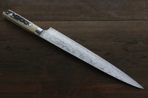 佐治 武士 V金10号 ダマスカス 筋引包丁 和包丁 270mm 牛骨柄 - 清助刃物