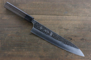 黒崎 優 青スーパー鋼 鎚目 牛刀包丁 和包丁 210mm 紫檀柄 - 清助刃物