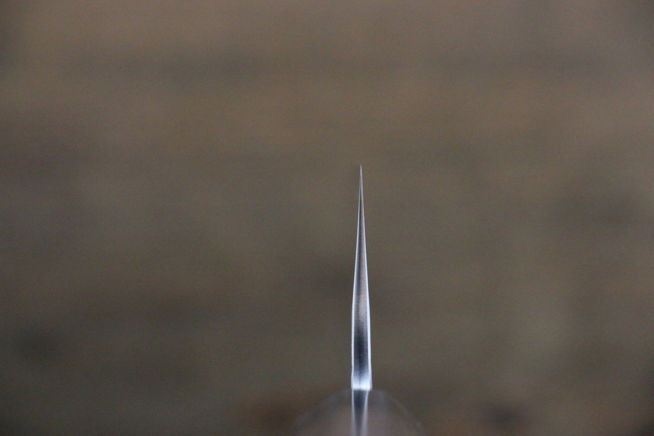 黒崎 優 青スーパー鋼 鎚目 牛刀包丁  210mm 紫檀柄 - 清助刃物