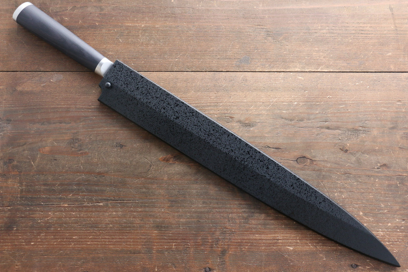 黒石目鞘 柳刃包丁用 黒合板ピン付き 330mm – 清助刃物