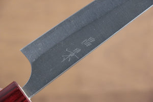 昌景 雪 白ニ鋼 梨地 ペティーナイフ  150mm 朴柄 - 清助刃物