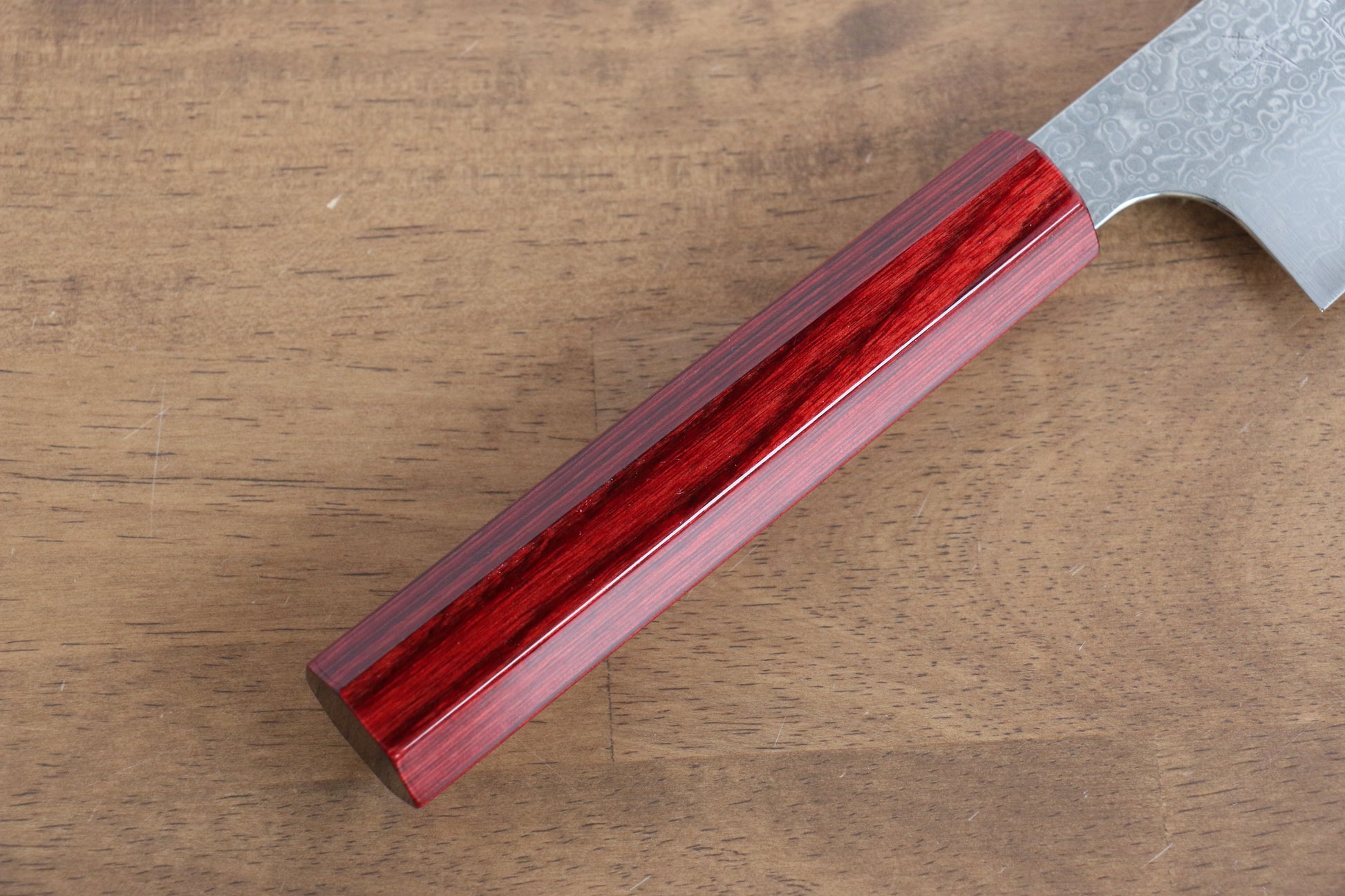 小林 圭 R2/SG2 ダマスカス 牛刀包丁  210mm 赤漆塗り柄 - 清助刃物