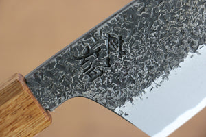 堺 孝行 焔紅蓮 青ニ鋼 黒打 鎚目 牛刀包丁 和包丁 225mm 樫焼柄 - 清助刃物