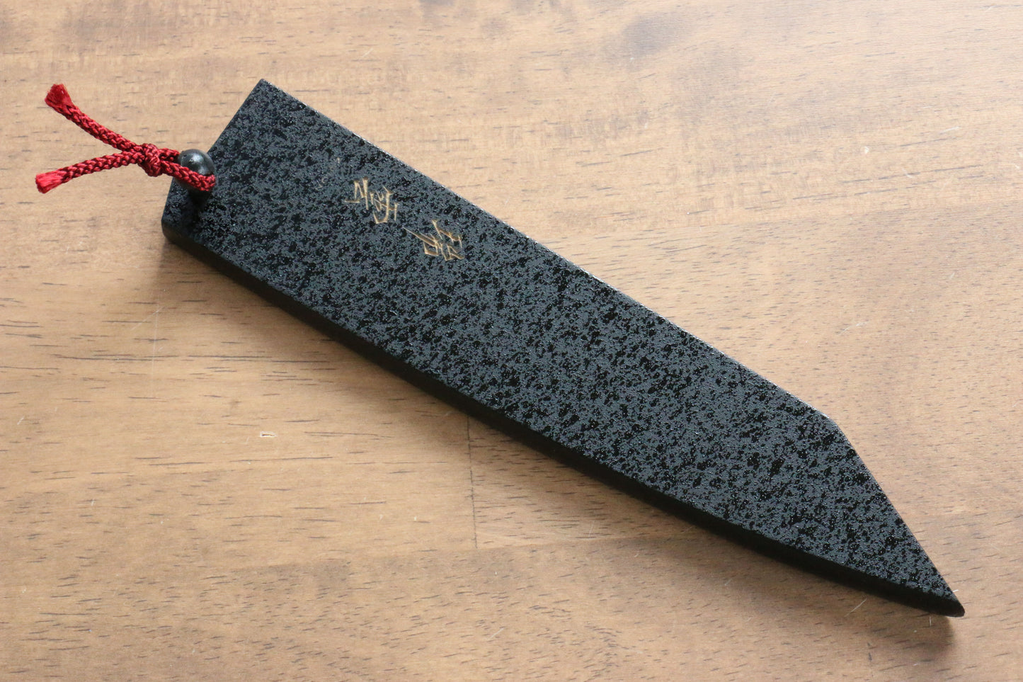 瑞雲 黒石目 朴 鞘 150mm 切付ペティナイフ用 合板ピン付き - 清助刃物