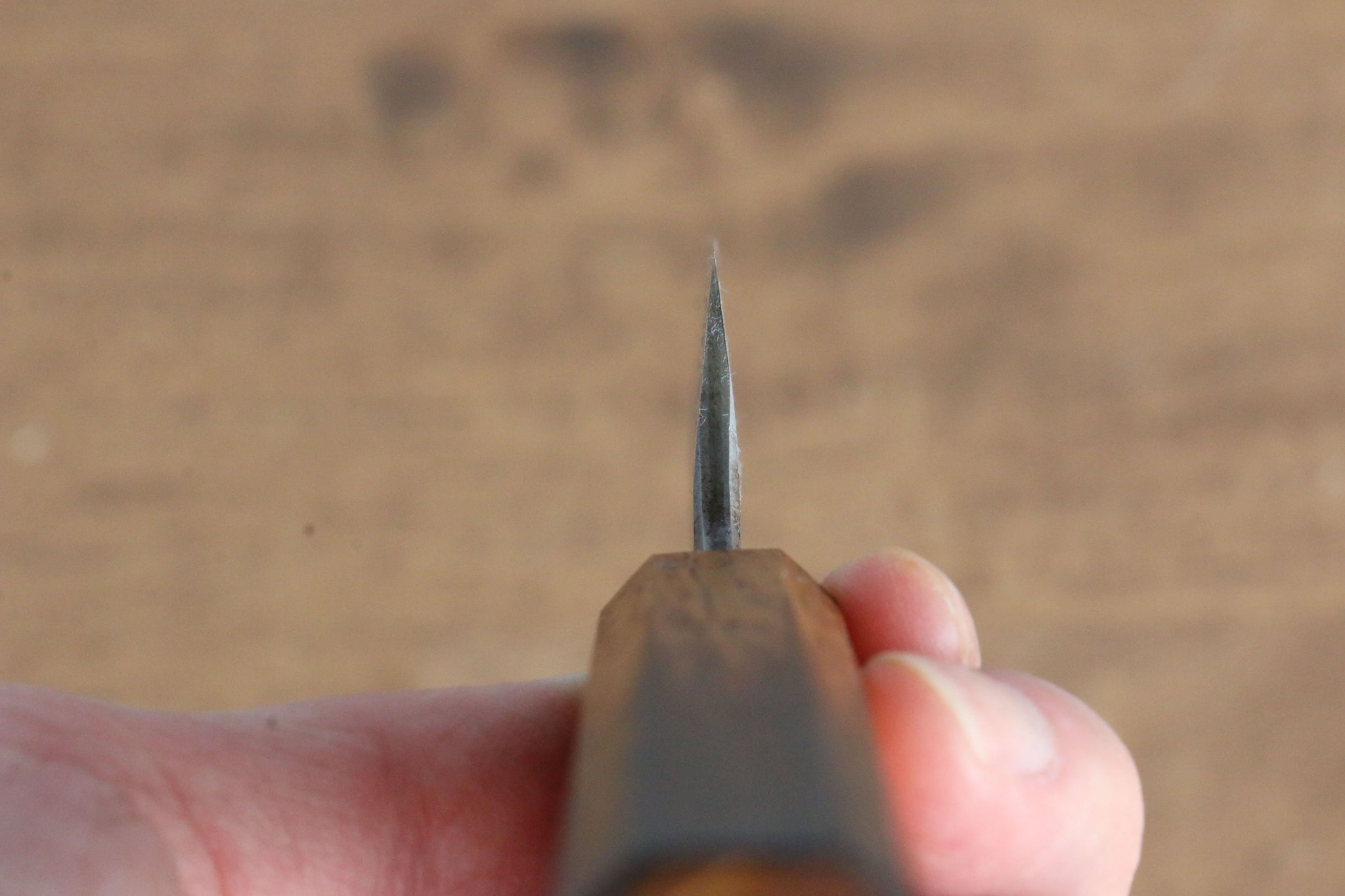 堺 孝行 焔紅蓮 青ニ鋼 黒打 鎚目 切付ペティナイフ  150mm 樫焼柄 - 清助刃物