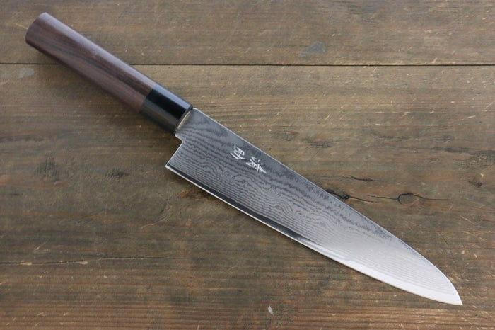 清助 V金10号 63層ダマスカス 牛刀包丁 和包丁 210mm 紫檀柄