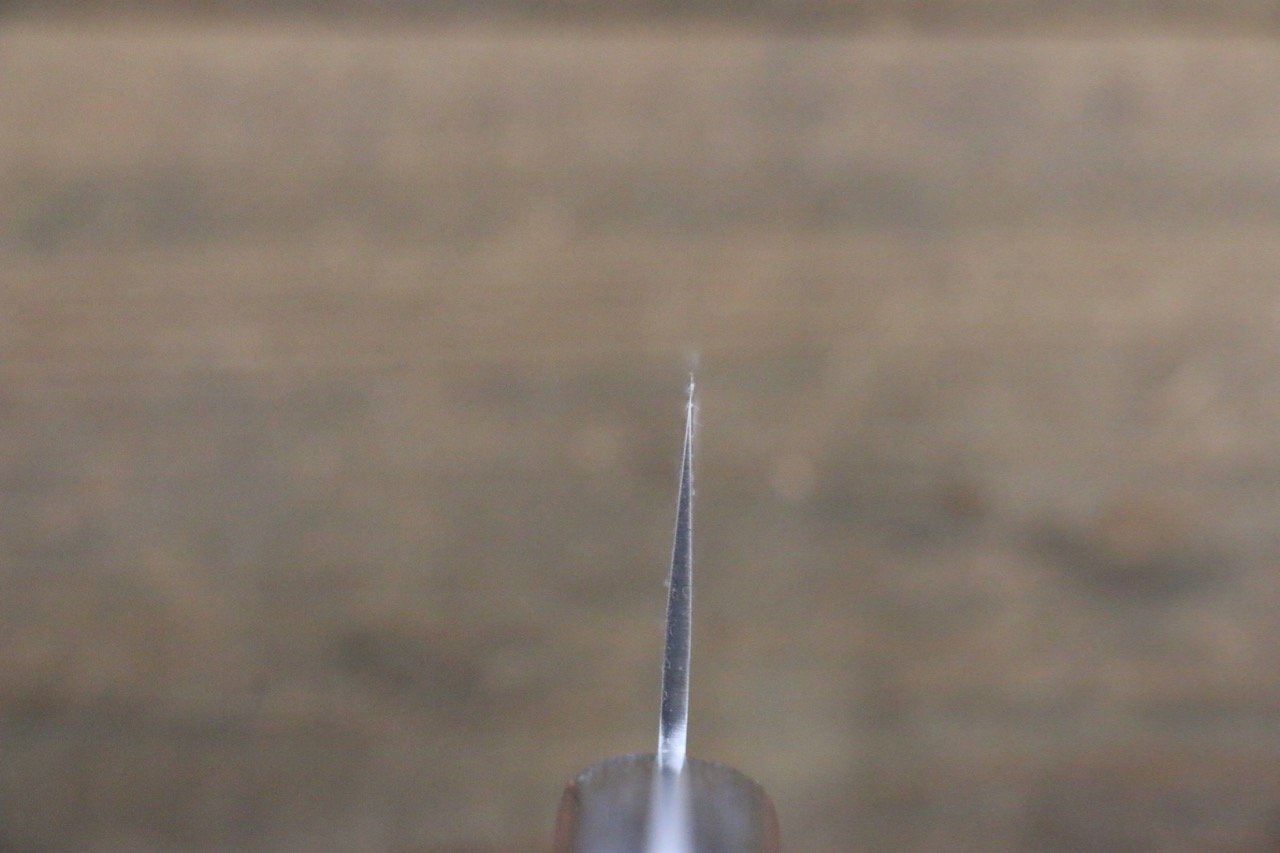 堺 孝行 銀三鋼 三徳包丁  180mm 赤合板柄 - 清助刃物