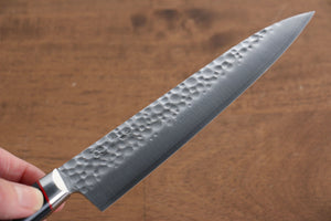 清助 PRO-J V金10号 鎚目 ペティーナイフ 和包丁 150mm 黒マイカルタ柄 - 清助刃物