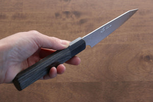 清助 V金10号 33層ダマスカス 切付ペティナイフ 和包丁 120mm グレー合板柄 - 清助刃物