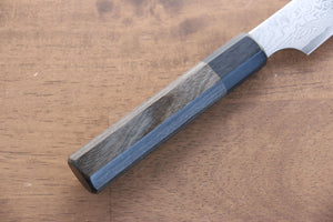 清助 V金10号 33層ダマスカス 切付ペティナイフ 和包丁 180mm グレー合板柄 - 清助刃物