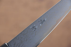 清助 V金10号 33層ダマスカス 切付ペティナイフ 和包丁 105mm グレー合板柄 - 清助刃物