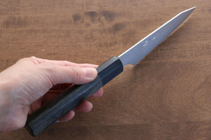 清助 V金10号 33層ダマスカス 切付ペティナイフ 和包丁 105mm グレー合板柄 - 清助刃物