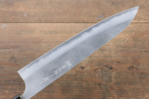 加藤 義実 青スーパー鋼 梨地 牛刀包丁 和包丁 240mm 漆塗り柄 鞘付き - 清助刃物