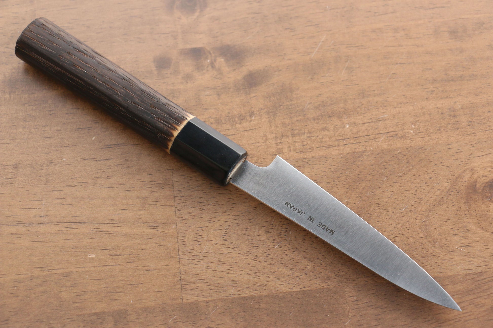 清助 スウェーデン鋼 ペティーナイフ  120mm 焼き栗柄 - 清助刃物