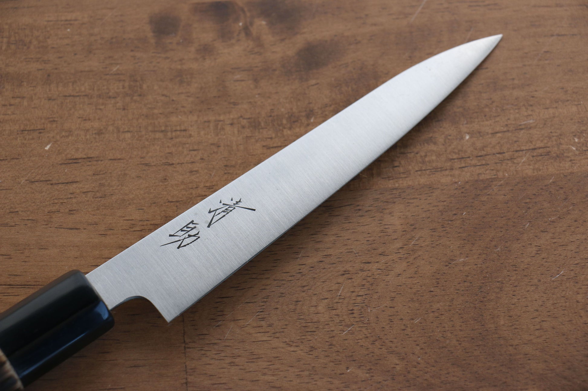 清助 スウェーデン鋼 ペティーナイフ  150mm 焼き栗柄 - 清助刃物