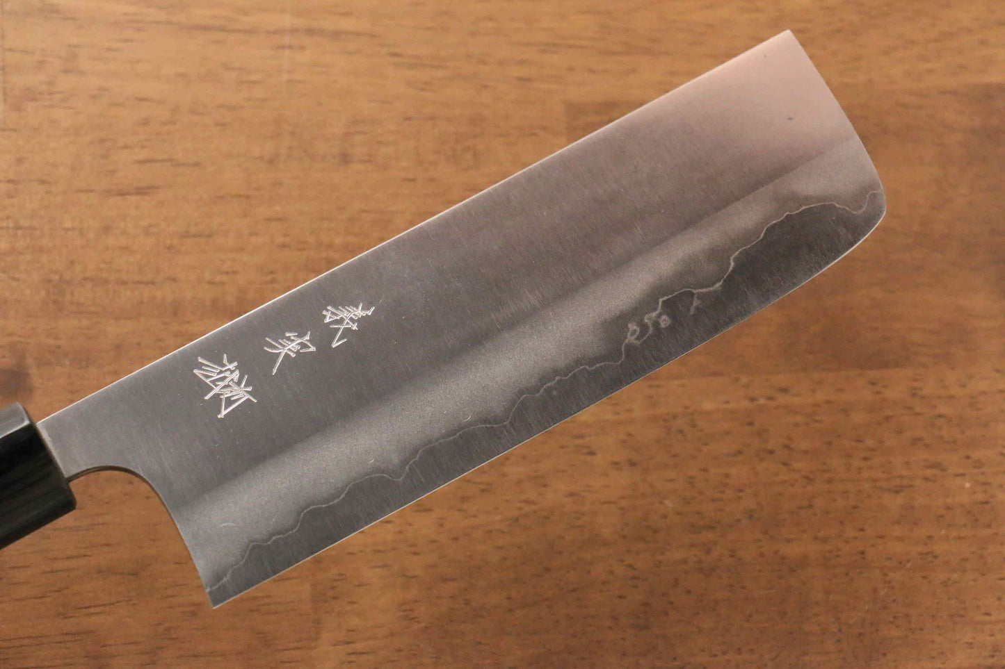加藤 義実 青スーパー鋼 磨き仕上げ 菜切包丁  165mm 紫檀柄 - 清助刃物