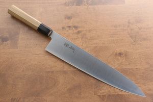 清助 スウェーデン鋼 牛刀包丁  300mm 朴柄 - 清助刃物
