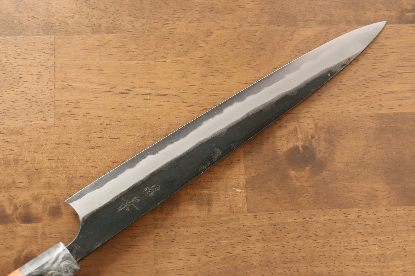 昌景 水 青ニ鋼 黒仕上げ 筋引包丁 270mm アメリカンチェリー柄 - 清助刃物