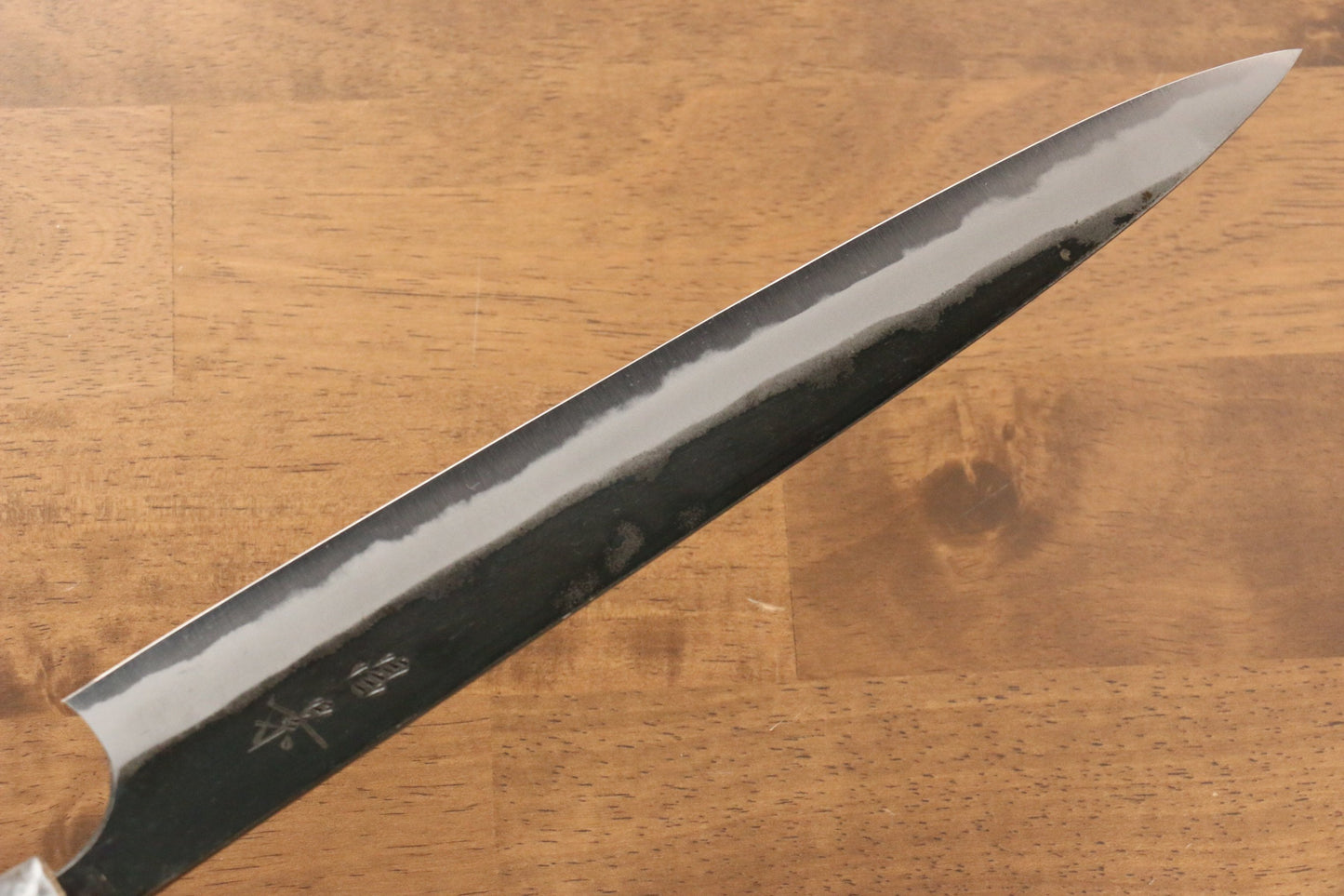 昌景 水 青ニ鋼 黒仕上げ 筋引包丁 270mm アメリカンチェリー柄 - 清助刃物