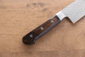 清助 AUS8 鎚目 牛刀包丁 和包丁 240mm 茶合板柄 - 清助刃物