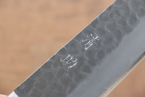 清助 AUS8 鎚目 牛刀包丁 和包丁 210mm 茶合板柄 - 清助刃物