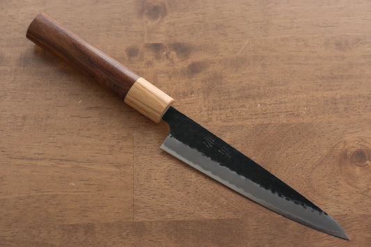 清助 黒白 青スーパー鋼 鎚目 ペティーナイフ  135mm モラド柄 - 清助刃物