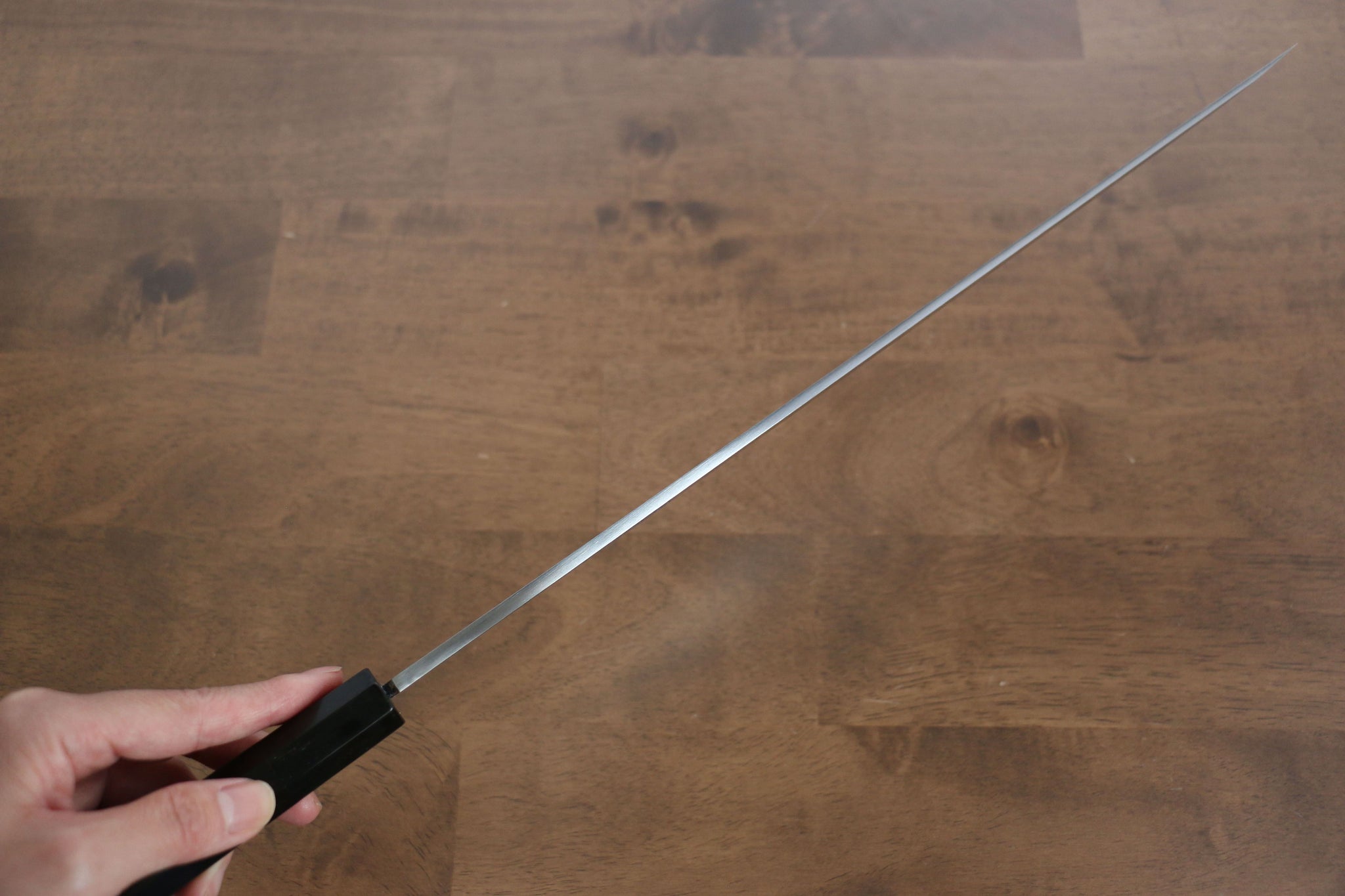 堺 孝行 斬月 白一鋼 先丸柳刃包丁  330mm 黒檀柄 鞘付き - 清助刃物