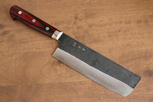 加藤 義実 青スーパー鋼 黒打 菜切包丁  170mm 合板柄 - 清助刃物