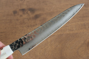 堺 孝行 V金10号 33層ダマスカス ペティーナイフ 和包丁 150mm 牛骨柄 鞘付き - 清助刃物
