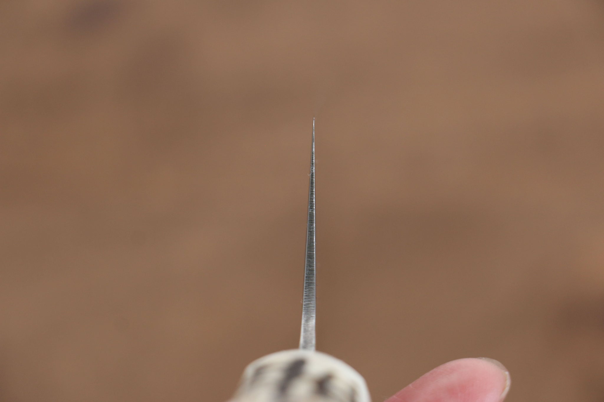 堺 孝行 V金10号 33層ダマスカス 剣型牛刀包丁  190mm 牛骨柄 鞘付き - 清助刃物