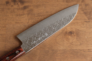 加藤 義実 V金10号 鎚目(角) 三徳包丁  170mm 茶合板柄 - 清助刃物
