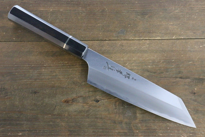 堺 孝行 焔 青ニ鋼 剣型三徳包丁 和包丁 195mm 黒檀柄
