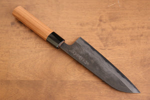 日野浦 司 玉鋼 黒打 三徳包丁  165mm 山桜柄 - 清助刃物