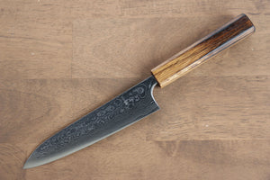 安立 勝重 V金10号 磨き仕上げ ダマスカス ペティーナイフ 和包丁 150mm 樫柄 - 清助刃物
