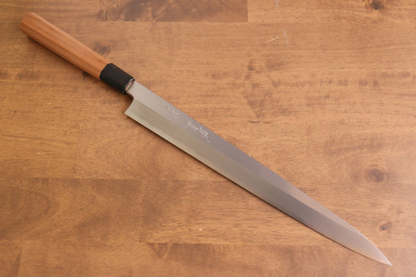 柳包丁 鐵泉 田中作 玉鋼 柳刃包丁 315mm 山桜柄 鞘付き – 清助刃物