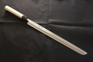 堺 孝行 白ニ鋼 まぐろ切り包丁 和包丁 450mm - 清助刃物
