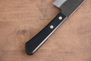 山本 直 白ニ鋼 黒打 牛刀包丁 和包丁 180mm 黒合板柄 - 清助刃物