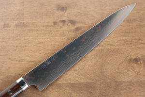 佐治 武士 青ニ鋼 有色ダマスカス 筋引包丁 和包丁 270mm アイアンウッド柄 - 清助刃物